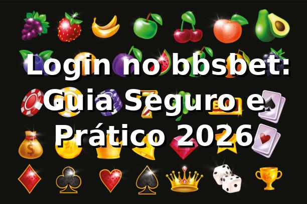 ⭐ Login no bbsbet: Guia Seguro e Prático 2026